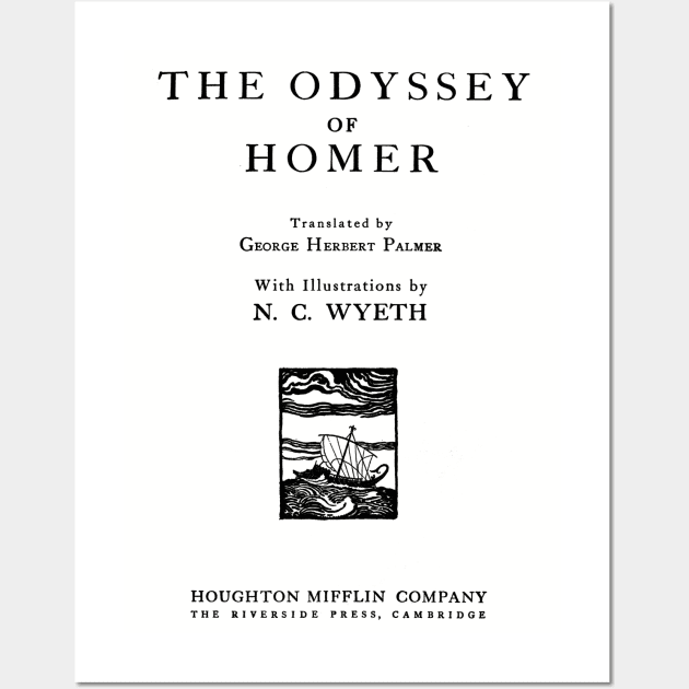 The Odyssey Homer Title Page Wall Art by buythebook86